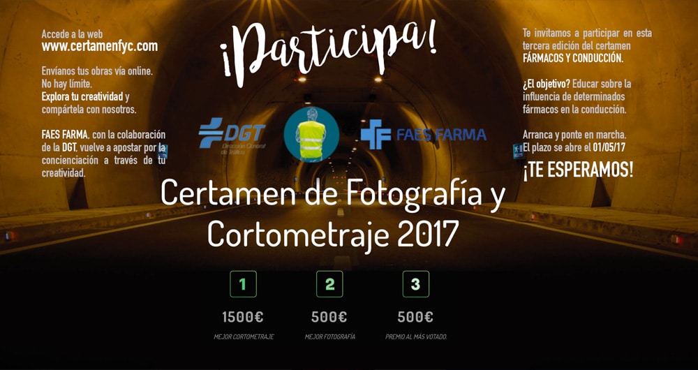 Tercer certamen de foto y vídeo Fármacos y Conducción (FyC 2017)