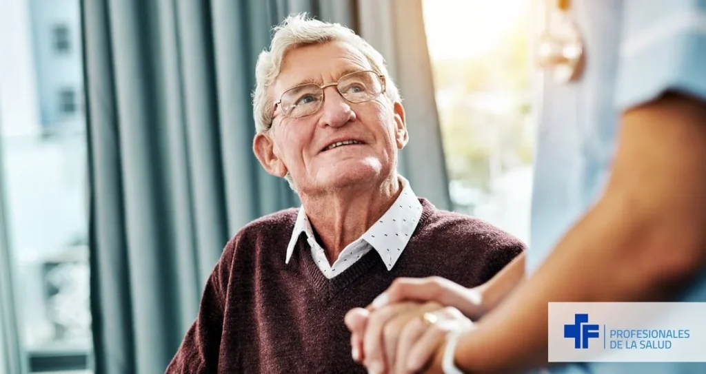 Paciente de EPOC contento porque está siendo bien tratado por su médico, el cual aplica las recomendaciones del informe GOLD 2026.